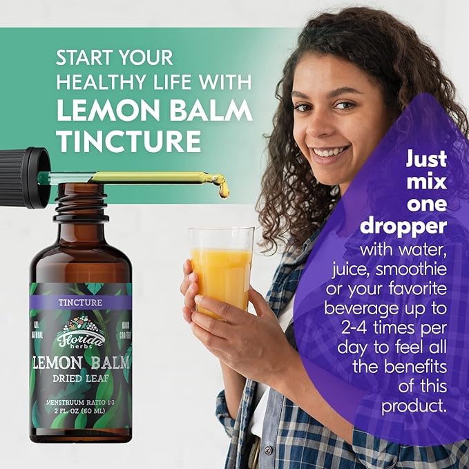 Détails de la bouteille de Tincture de Mélisse FLORIDA HERBS