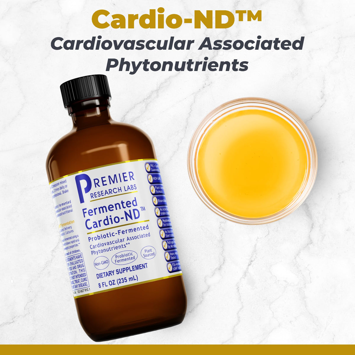Détails de la bouteille Premier Research Labs Cardio-ND 240 ml