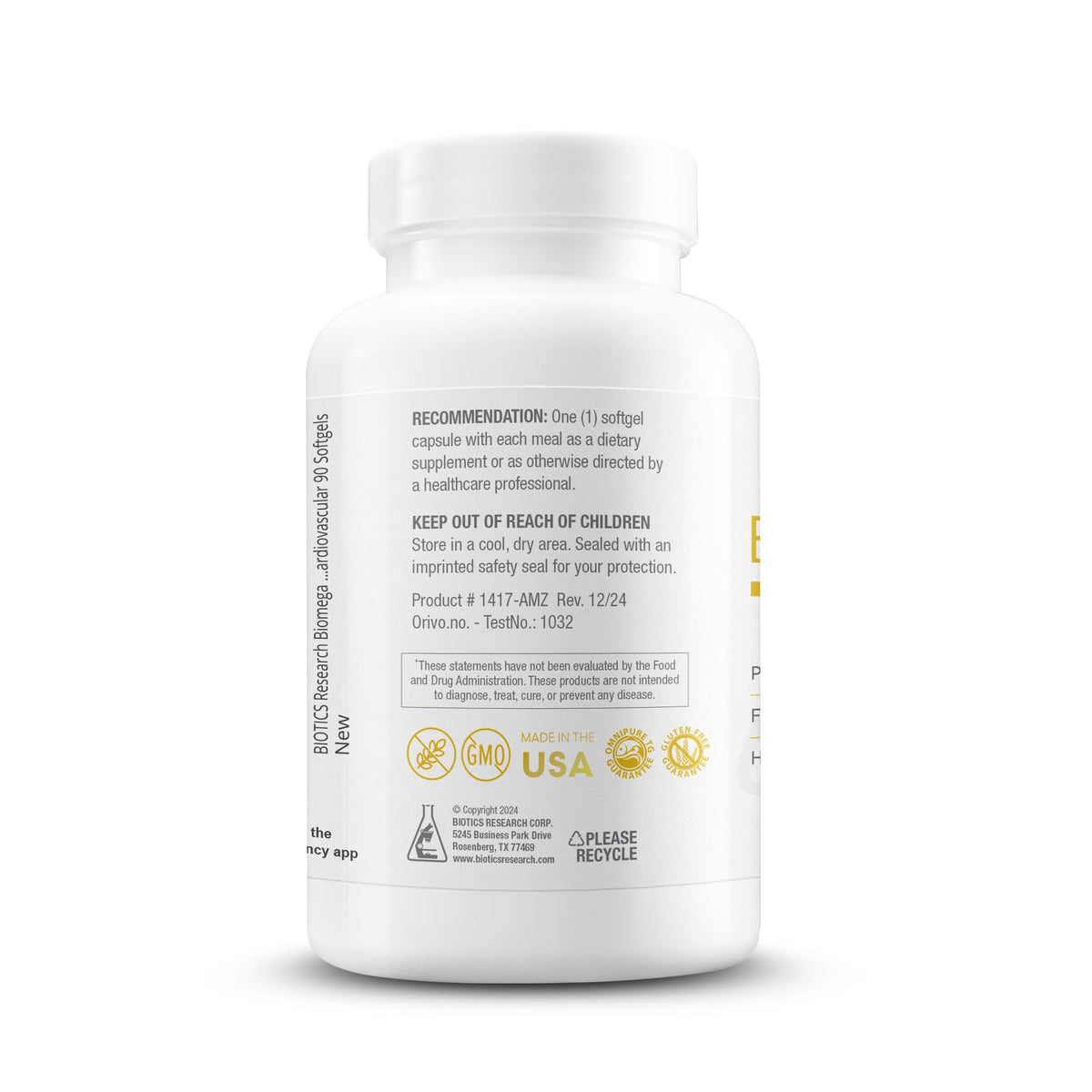 Détails de la capsule Biomega-1000 en gros plan