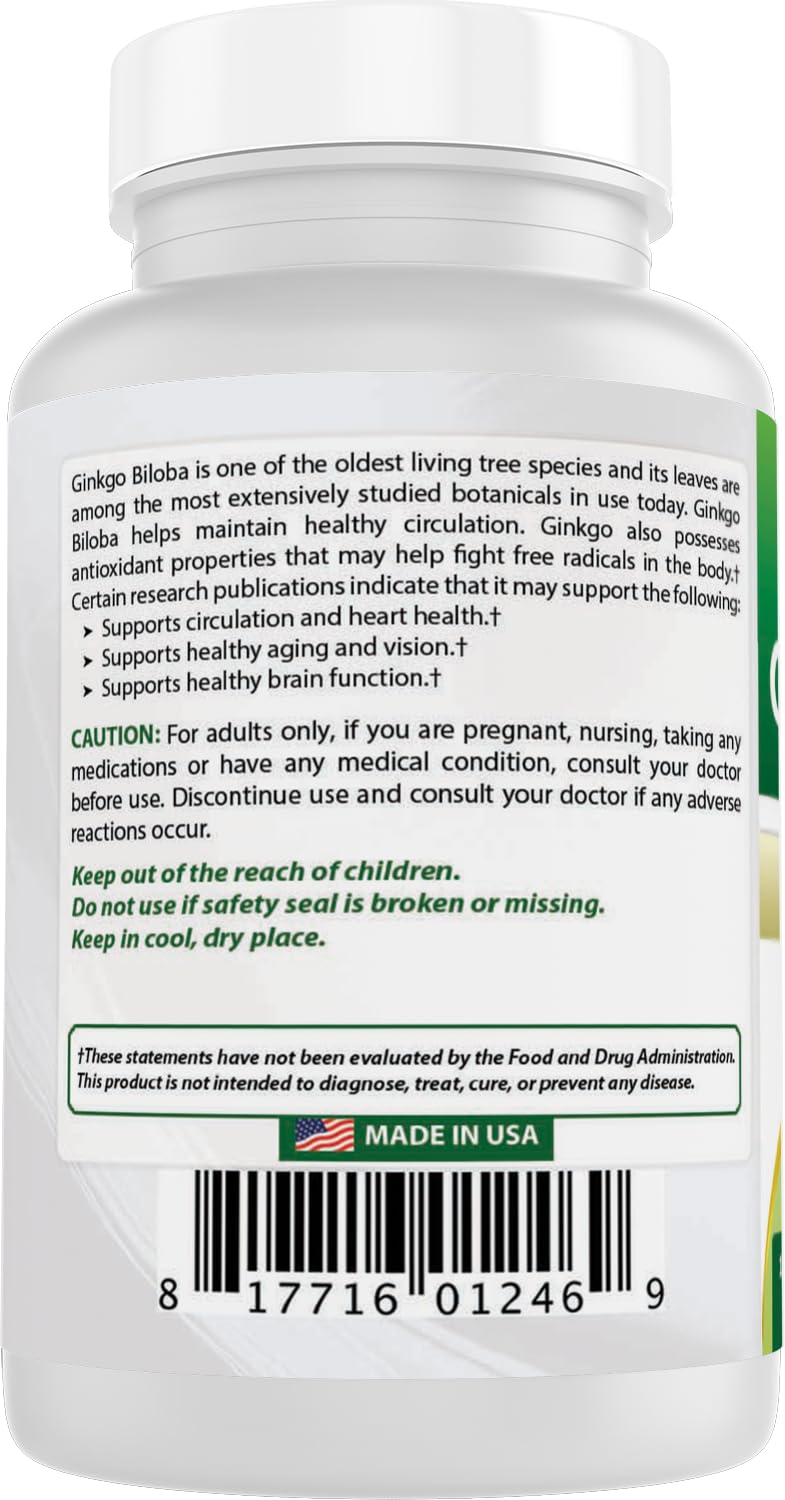 Détails de la capsule de Ginkgo Biloba Best Naturals