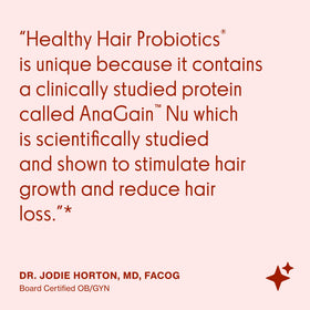 Détails de la capsule de Probiotiques Cheveux Sains Love Wellness