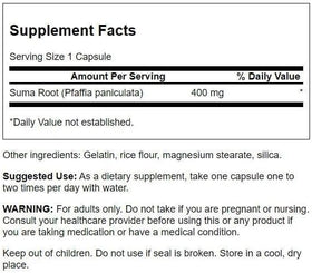 Détails de la capsule de Suma Root de Swanson