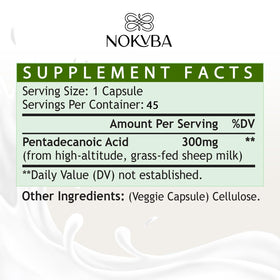 Détails de la capsule Nokvba Acide Pentadécanoïque C15:0