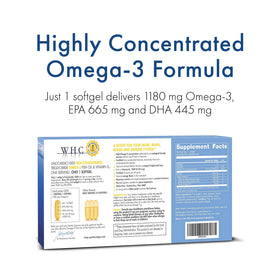 Détails de la capsule WHC UnoCardio 1000 Omega-3
