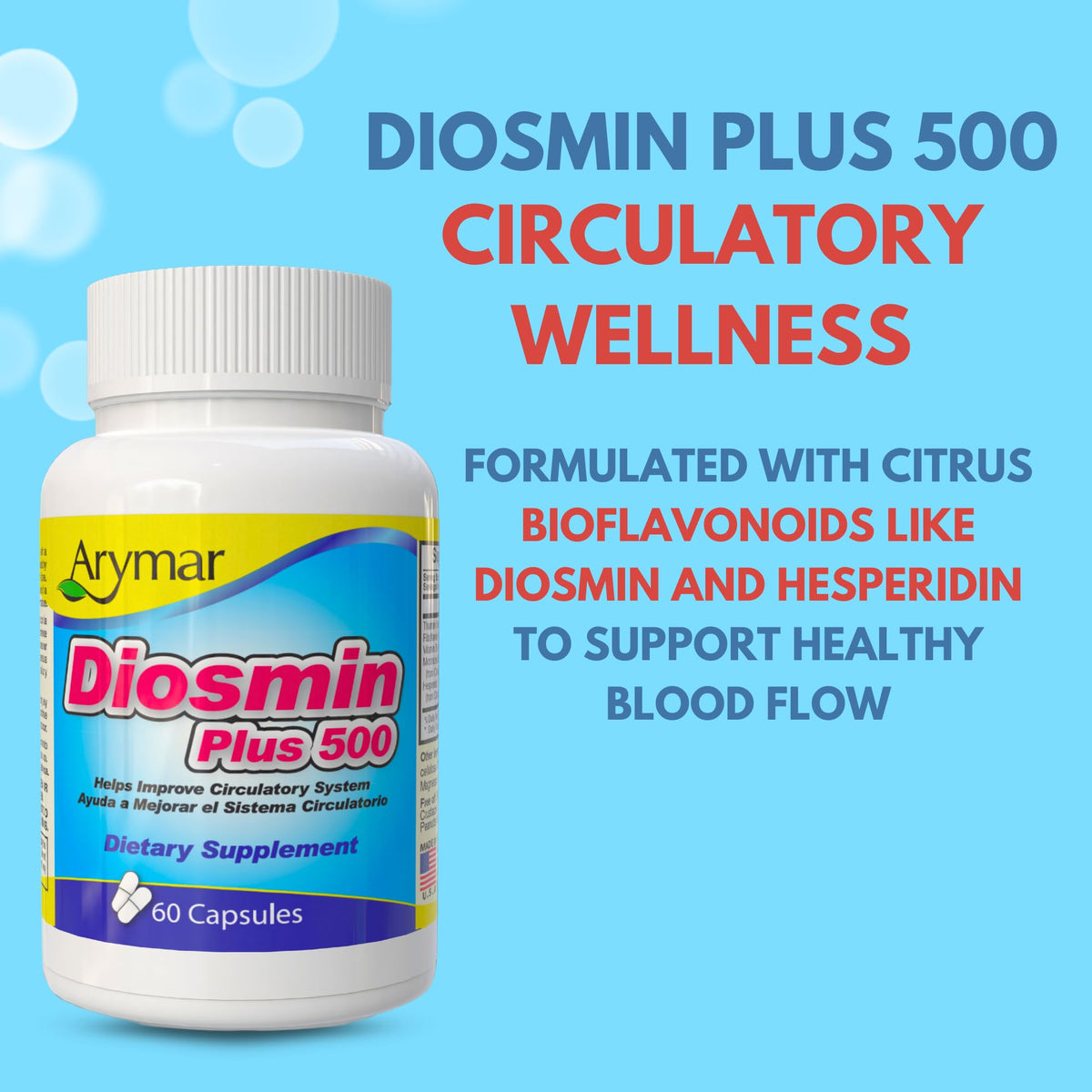 Détails de la composition d'Arymar Diosmin 500mg