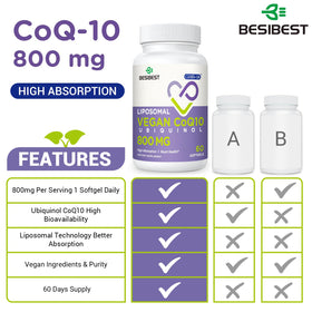 Détails de la composition de Besibest Ubiquinol CoQ10 800 MG
