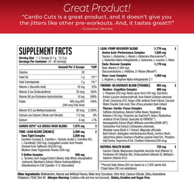 Détails de la composition de Cardio Cuts 4.0 NDS Nutrition