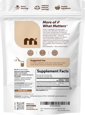 Détails de la composition de la poudre érotique Micro Ingredients