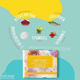 Détails de la composition de Satin Skinz GLUTATHIONE Plus 256g