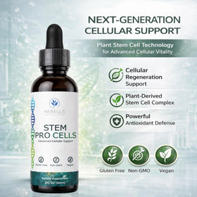 Détails de la composition de STEM PRO CELLS avec ingrédients visibles