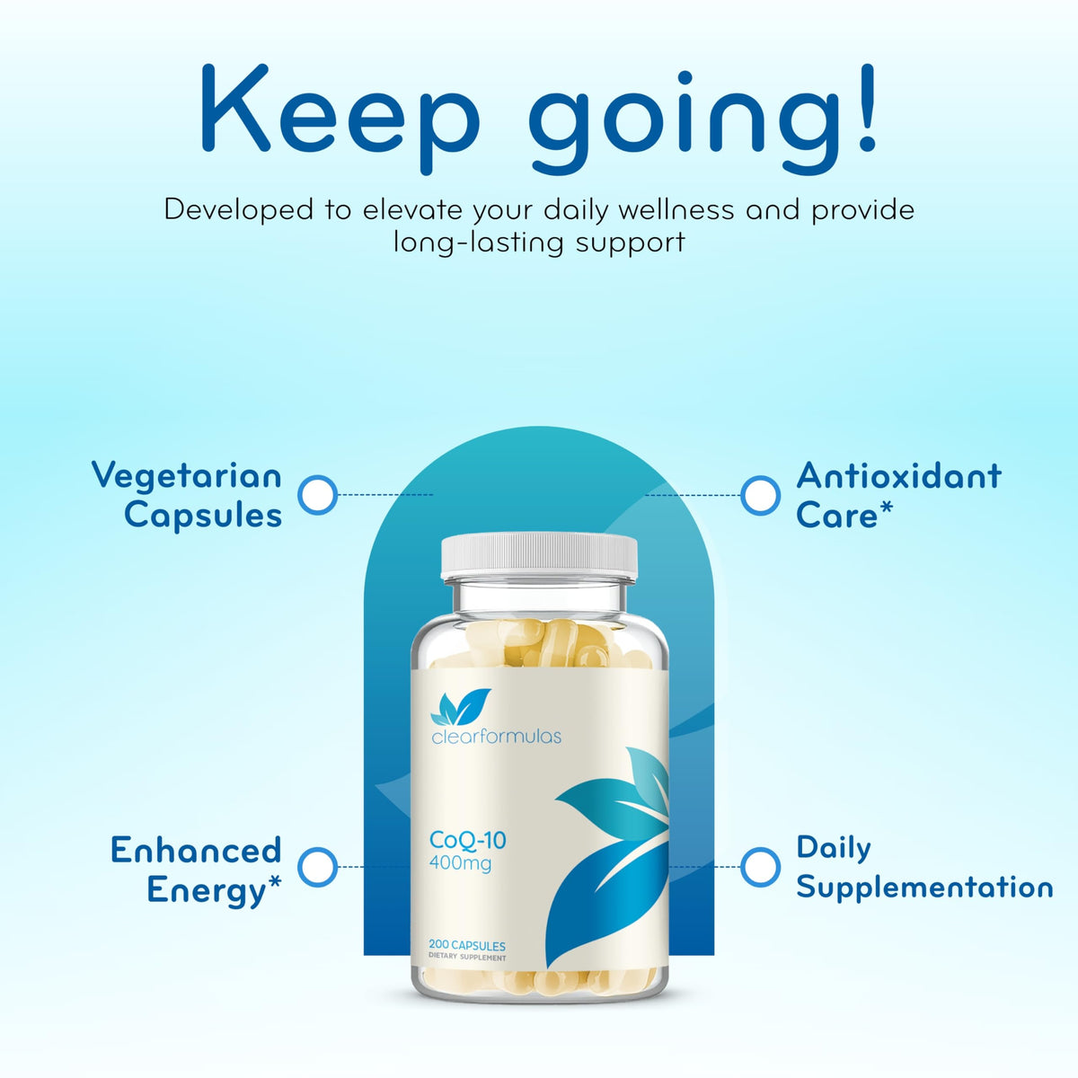 Détails de la composition des capsules de CoQ10 400mg