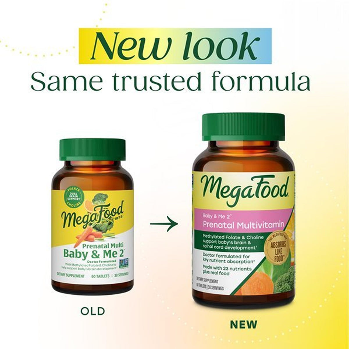 Détails de la composition des vitamines prénatales MegaFood Baby & Me 2