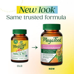 Détails de la composition des vitamines prénatales MegaFood Baby & Me 2