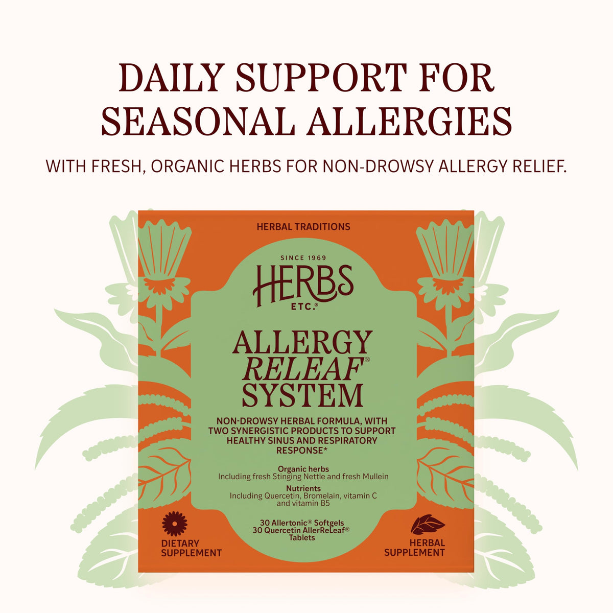 Détails de la formule à base de plantes du Système Allergy ReLeaf