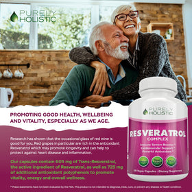 Détails de la gélule de Resvératrol 1450mg Purely Holistic