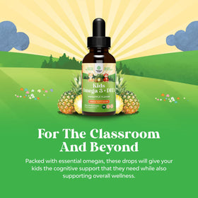 Détails de la pipette de Natures Craft DHA Omega 3 liquide