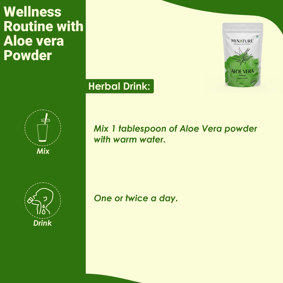 Détails de la poudre d'Aloe Vera minature