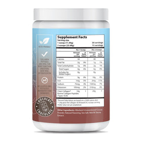 Détails de la poudre de collagène chocolat ABOUT YOUR COLLAGEN dans un bol