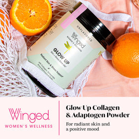 Détails de la poudre de collagène Glow Up avec cuillère