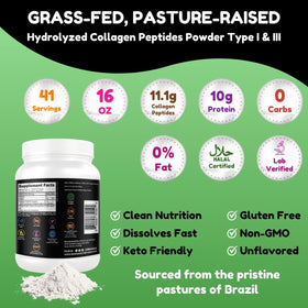 Détails de la poudre de collagène Halal SHIFAA NUTRITION