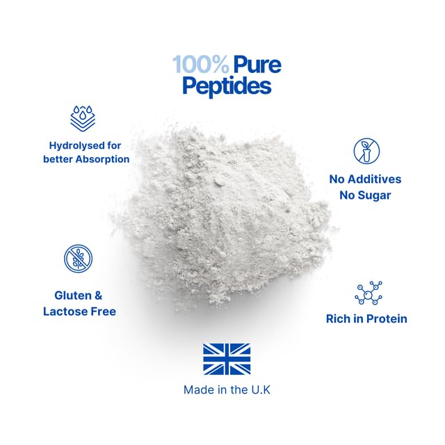 Détails de la poudre de collagène hydrolysé 200g dans un bol