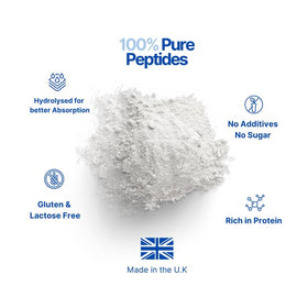 Détails de la poudre de collagène hydrolysé 200g dans un bol