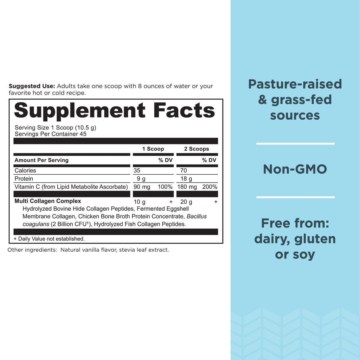 Détails de la poudre de collagène multi hydrolysé Ancient Nutrition