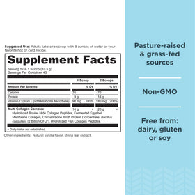 Détails de la poudre de collagène multi hydrolysé Ancient Nutrition