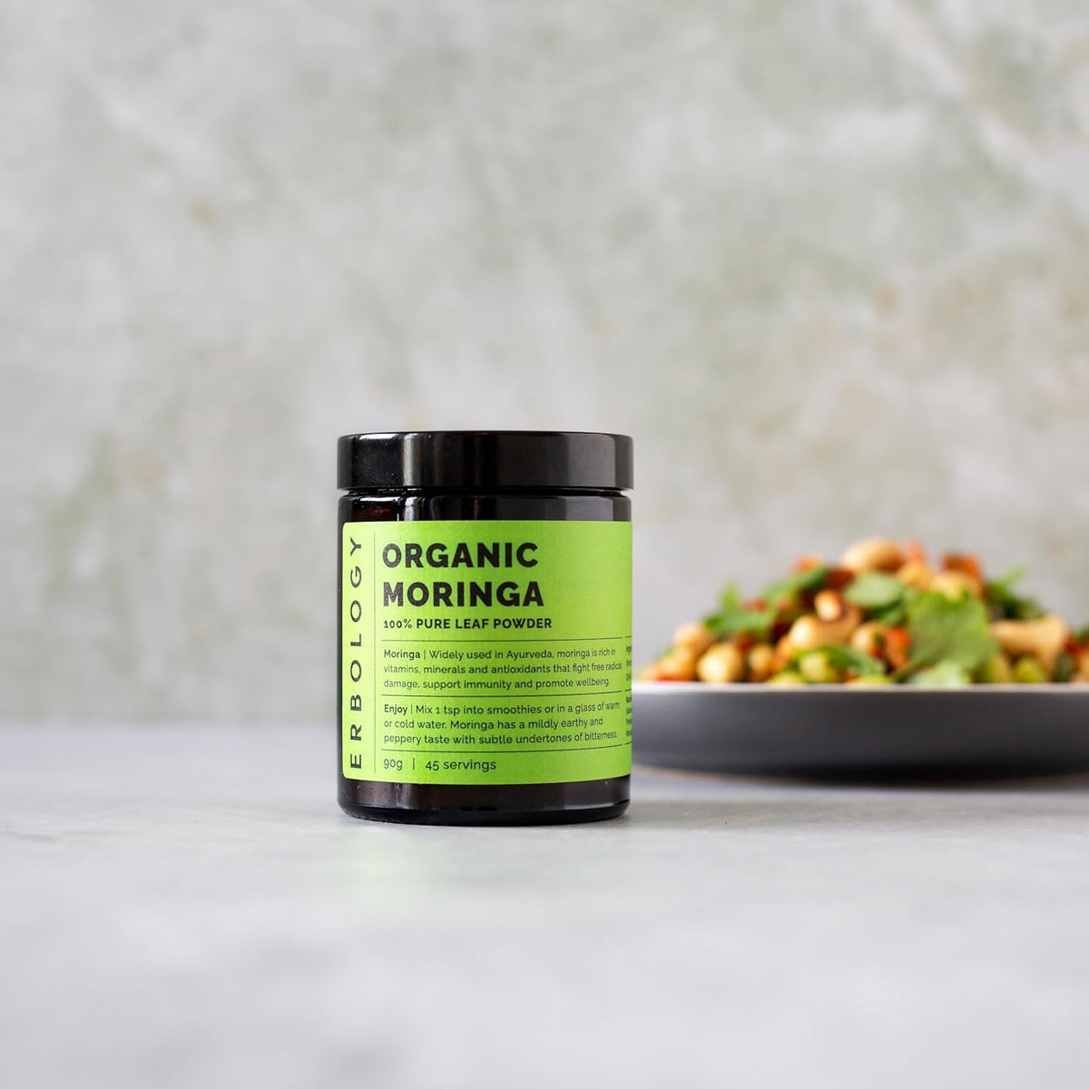 Détails de la poudre de feuille de moringa Erbology