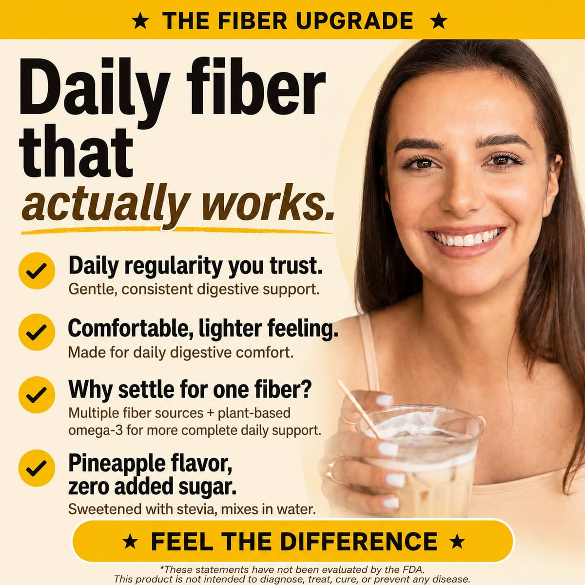 Détails de la poudre de fibres REGUFIT avec saveur d'ananas