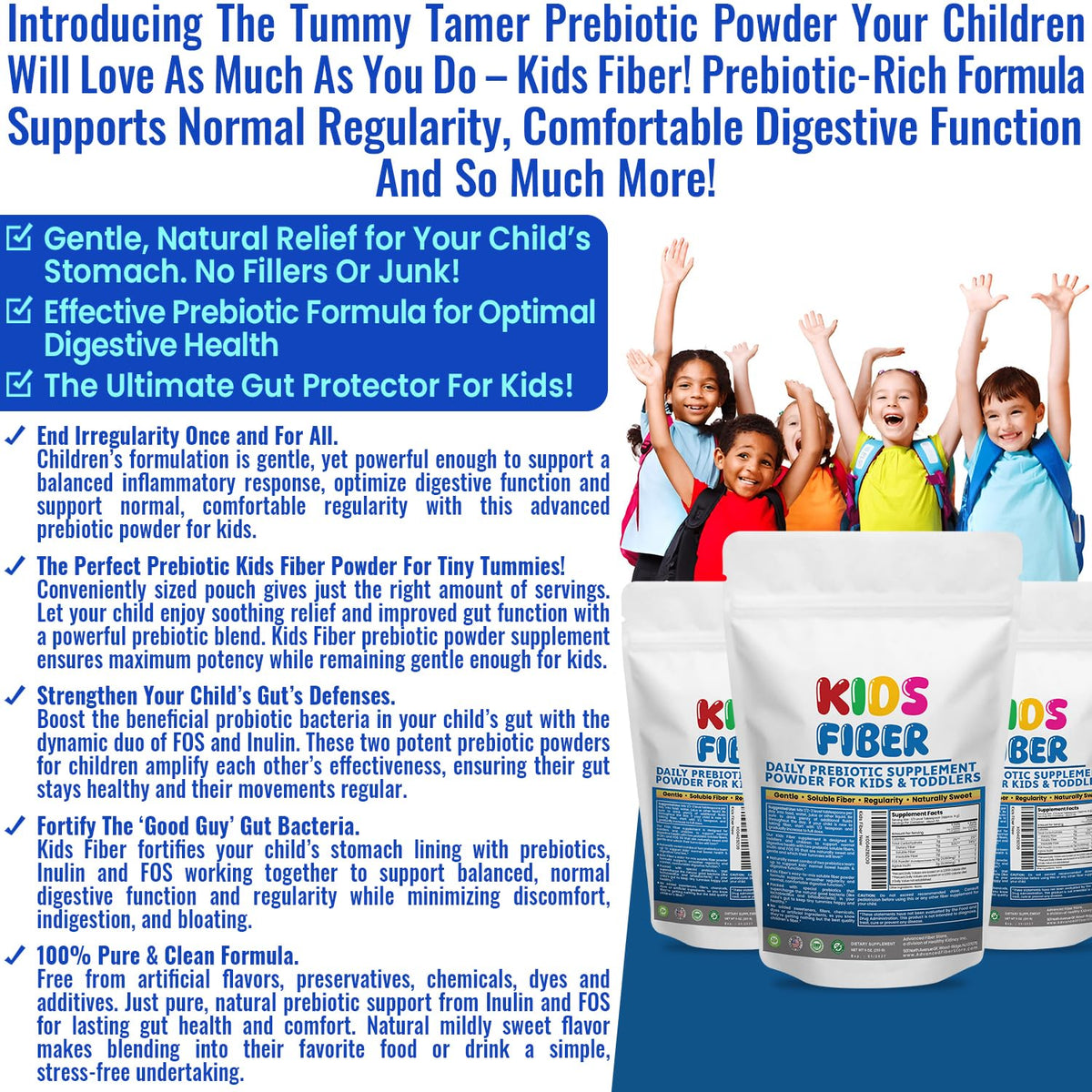 Détails de la poudre de fibres solubles Kidney Restore pour enfants