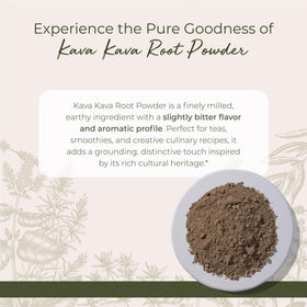 Détails de la poudre de Kava Kava Starwest Botanicals dans un bol