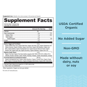 Détails de la poudre de Super Greens Bio Ancient Nutrition