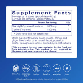 Détails de la poudre NAC + Glycine Pure Encapsulations