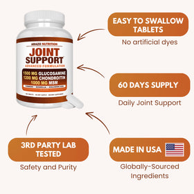 Détails de la taille des comprimés de Glucosamine Chondroïtine MSM