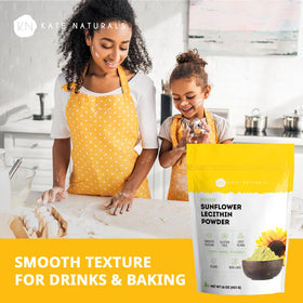 Détails de la texture de la Poudre de Lécithine de Tournesol Kate Naturals