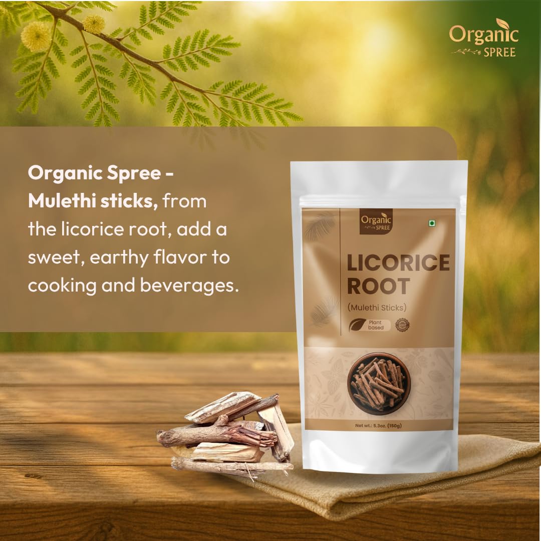 Détails des bâtons de réglisse Mulethi ORGANIC SPREE