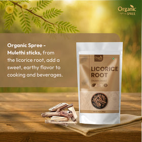 Détails des bâtons de réglisse Mulethi ORGANIC SPREE