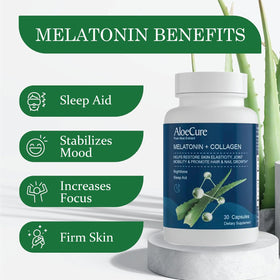 Détails des capsules AloeCure Melatonin Collagène