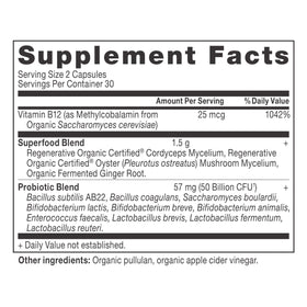Détails des capsules Ancient Nutrition Métabolisme avec ingrédients