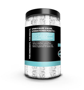 Détails des capsules BCAA PURE ORIGINAL INGREDIENTS sur une table