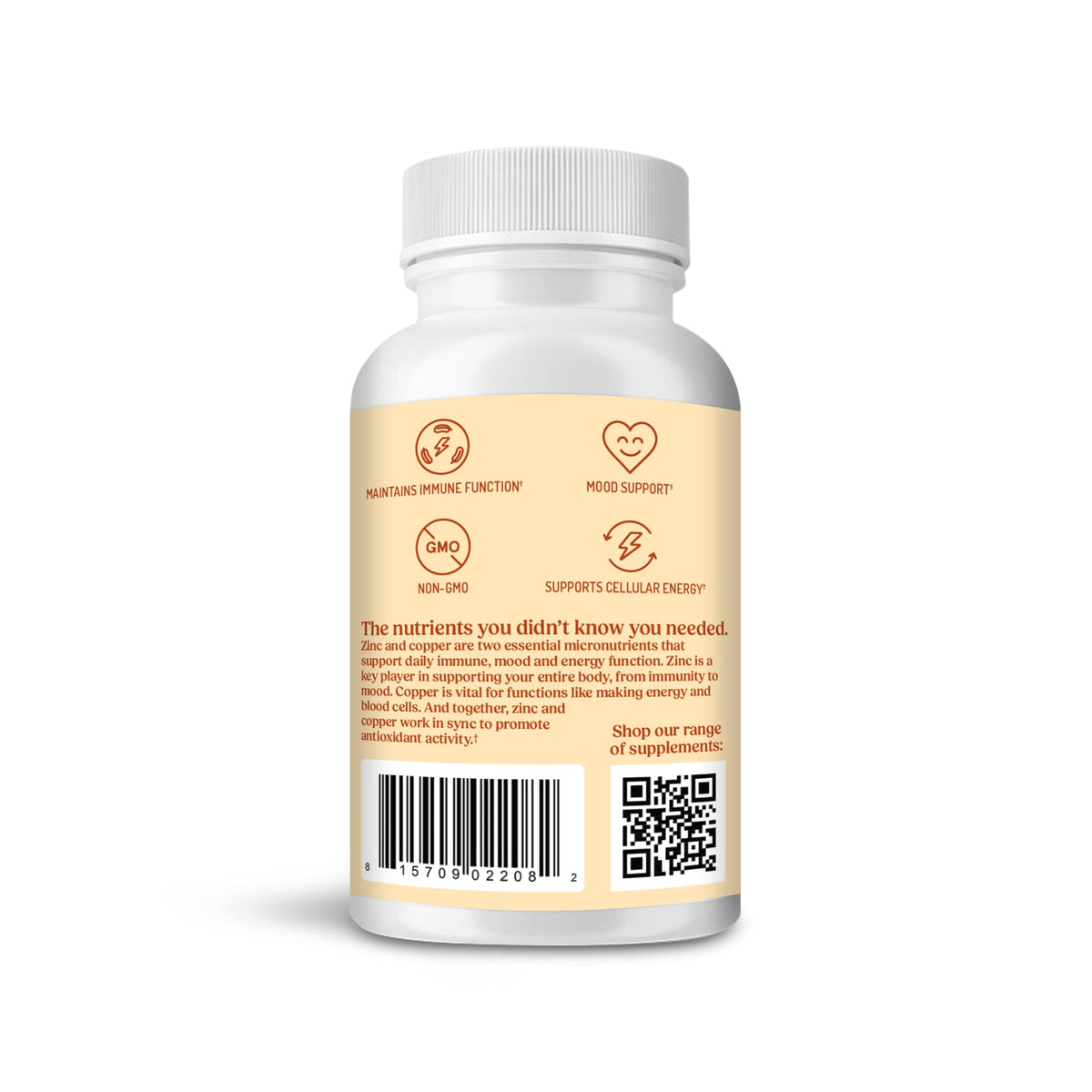 Détails des capsules Bulletproof Zinc avec Cuivre