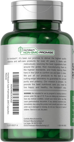 Détails des capsules d'extrait de Saw Palmetto Horbäach