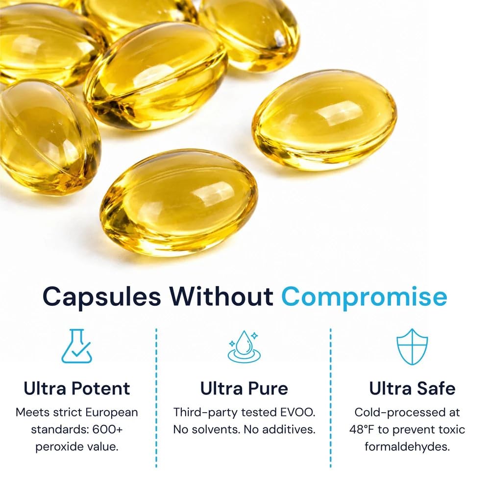 Détails des capsules d'huile d'olive ozonée bio Simply O3