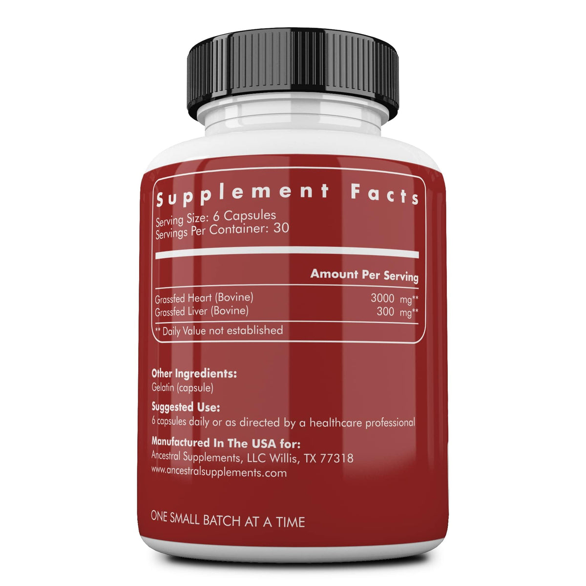 Détails des capsules de Cœur de Bœuf Ancestral Supplements
