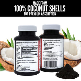 Détails des capsules de charbon actif de coco Yerba Prima