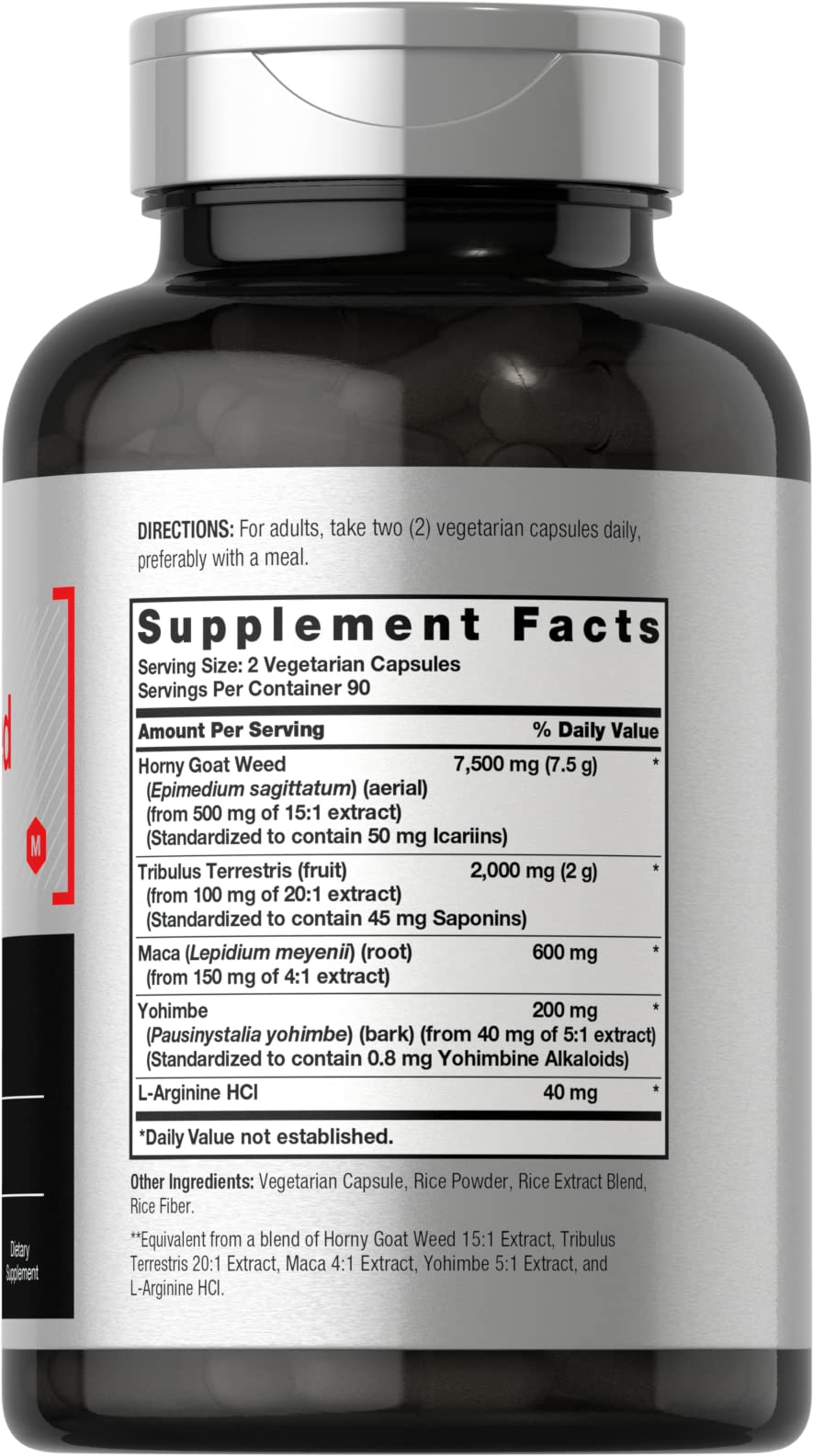 Détails des capsules de Complexe Horny Goat Weed de Horbäach