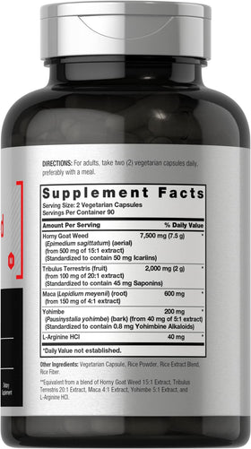 Détails des capsules de Complexe Horny Goat Weed de Horbäach