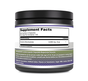 Détails des capsules de créatine monohydrate Amazing Nutrition