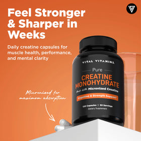 Détails des capsules de créatine Vital Vitamins